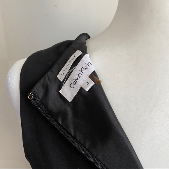 Calvin Klein Stretch Black Dress with Belt - Picture 8 of 9